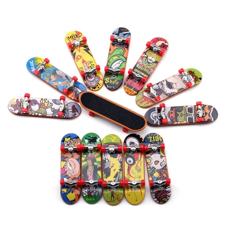 Kit 5 Skate De Dedo Profissional Fingerboard Para Criança